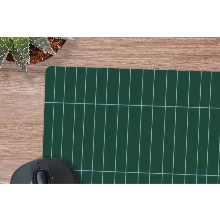 Patroon - Tegels - Donkergroen muismat rubber klein 262 -closeup