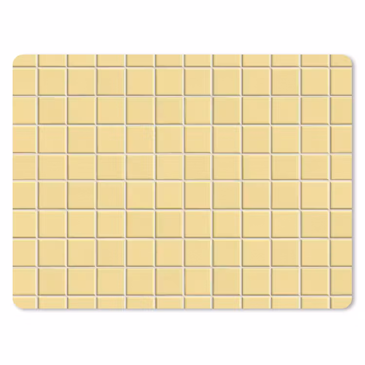 Patroon - Tegels - Geel muismat rubber klein 262 -3d