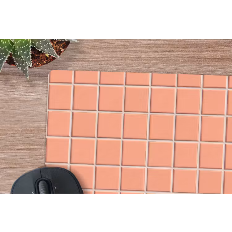 Patroon - Tegels - Perzik muismat rubber klein 262 -closeup