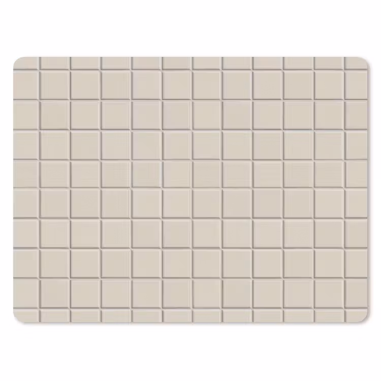 Patroon - Tegels - Taupe muismat rubber klein 262 -3d