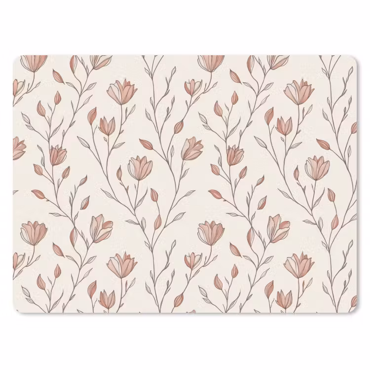Patroon - Klassiek - Roze muismat rubber klein 262 -3d
