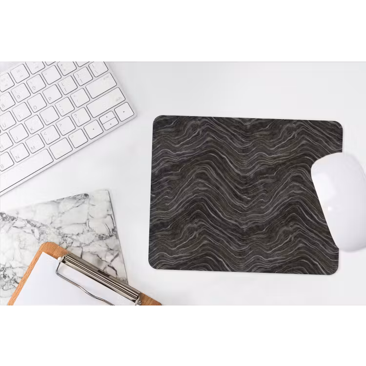 Patroon - Contrast - Antraciet muismat rubber klein 262 -witbureau