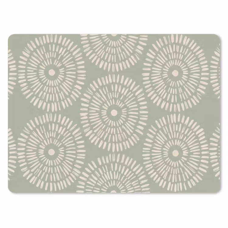 Patroon - Cirkels - Abstract - Modern - Groen muismat rubber klein -3d