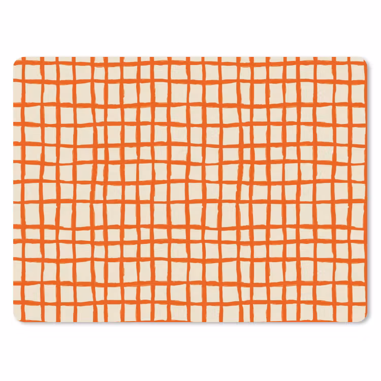 Patroon - Lijnen - Oranje muismat rubber klein 262 -3d