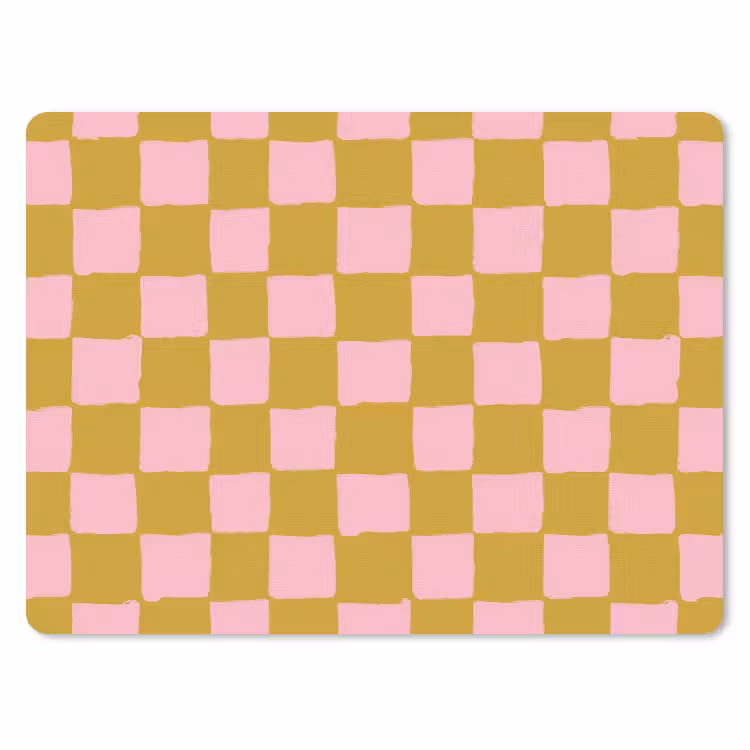 Patroon - Vierkant - Roze muismat rubber klein 262 -3d