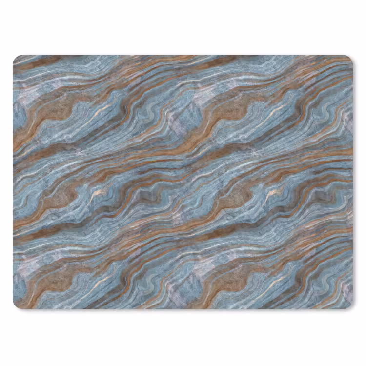 Patroon - Steen - Blauw muismat rubber klein 262 -3d