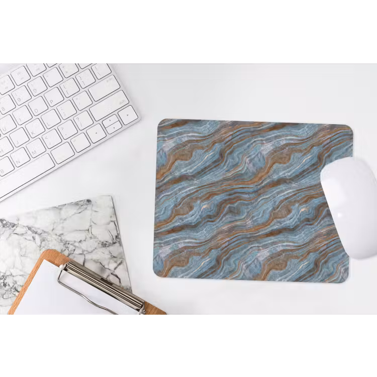 Patroon - Steen - Blauw muismat rubber klein 262 -witbureau