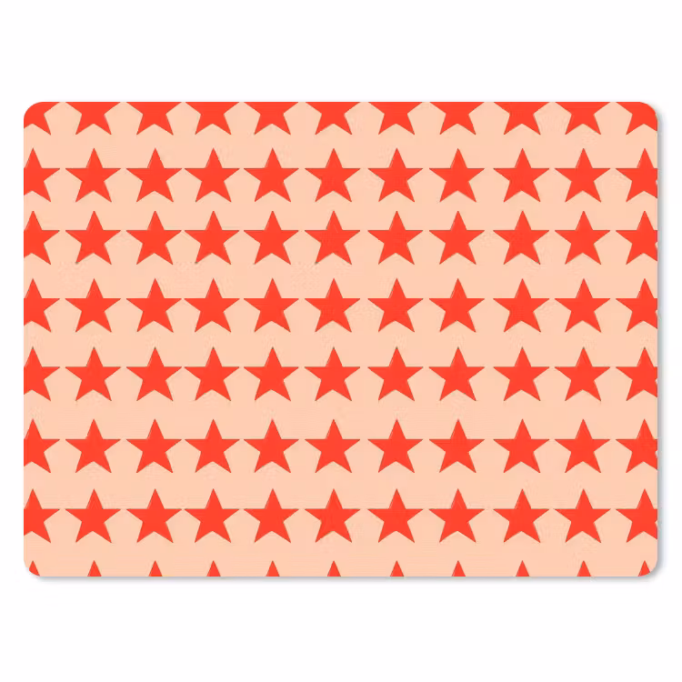 Patroon - Sterren - Rood muismat rubber klein 262 -3d