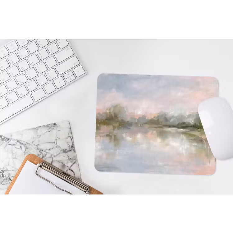 Natuur - Landschap - Abstract - Water - Groen muismat rubber klein -witbureau