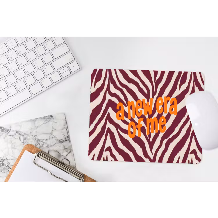 New era - Bordeaux - Zebraprint muismat rubber klein -witbureau