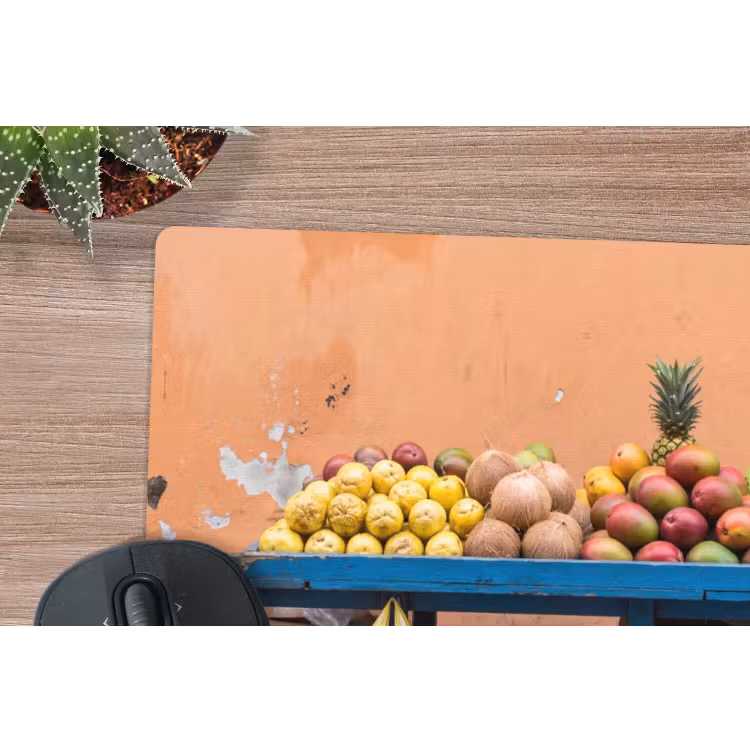 Mauspad - Obst – Kar – Straße - Fruit - Kar - Straat muismat rubber klein