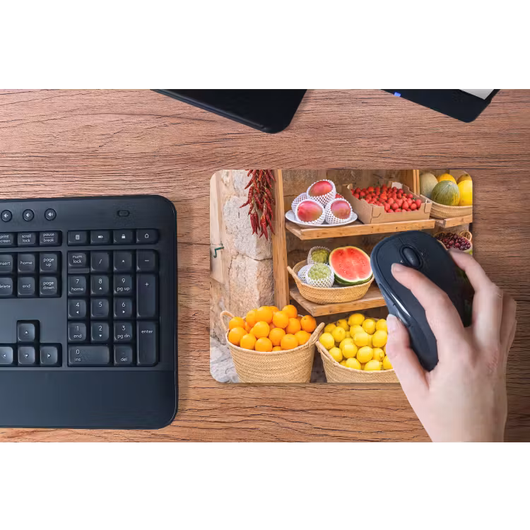 Mauspad - Obst – Markt – Frisch - Fruit - Markt - Vers muismat rubber klein