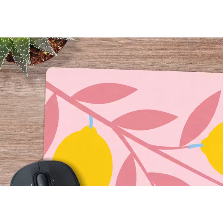 Fruit - Tak - Natuur - Abstract - Roze muismat rubber klein -closeup