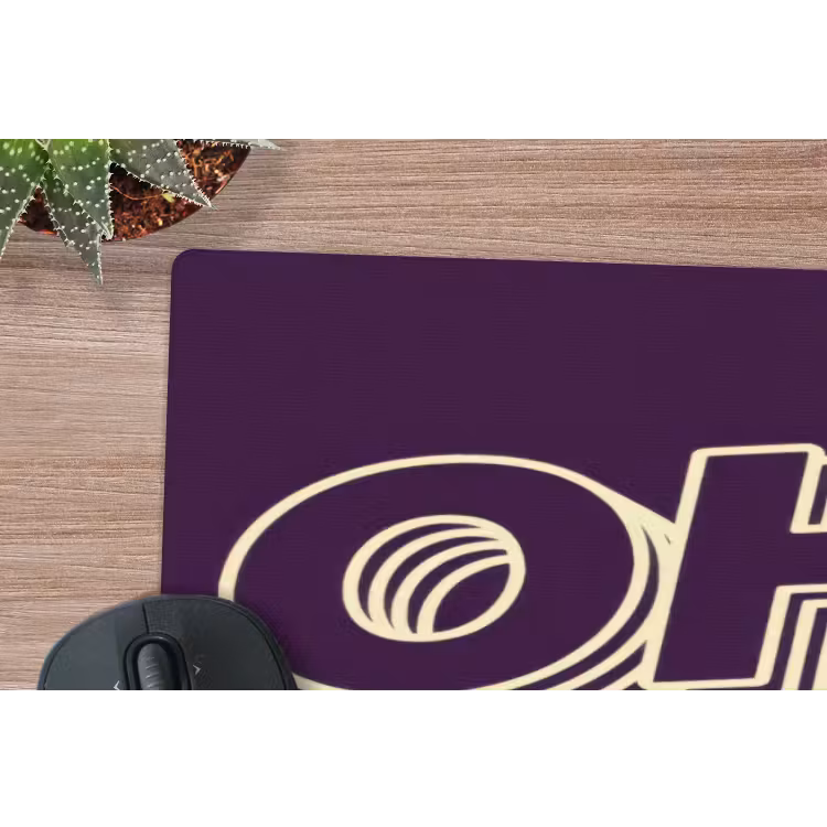 Oh hi - Paars - 3D muismat rubber klein -closeup