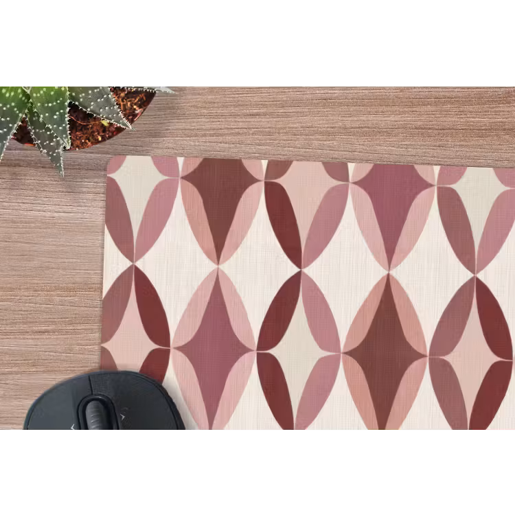 Ovaal - Textuur - Roze muismat rubber klein 262 -closeup