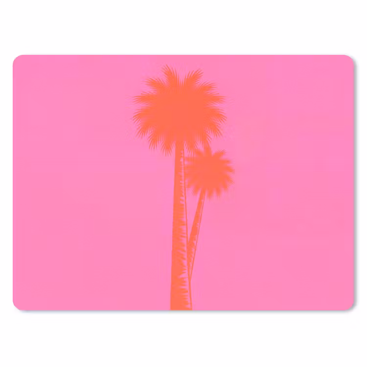 Palmbomen - Modern - Roze muismat rubber klein -3d