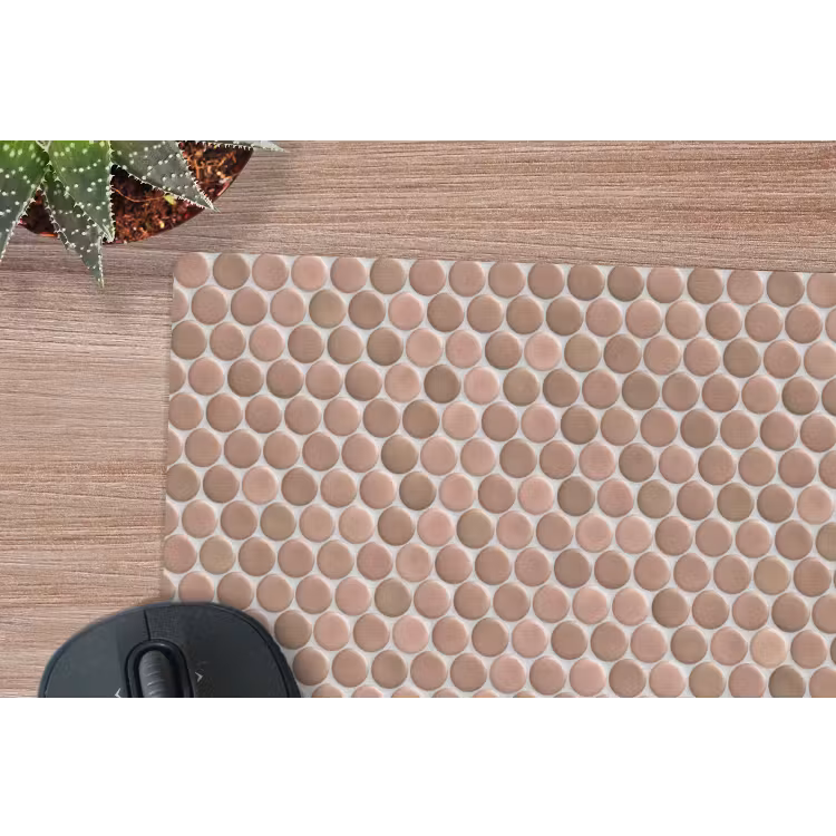 Penny - Mozaïek - Oudroze - Terracotta muismat rubber klein 262 -closeup