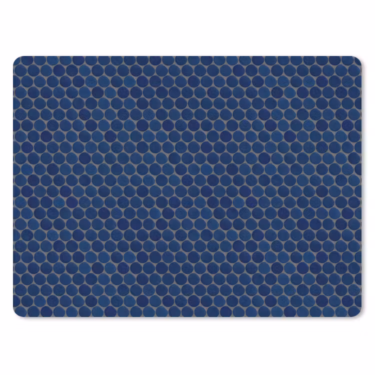 Penny - Mozaïek - Donkerblauw muismat rubber klein 262 -3d