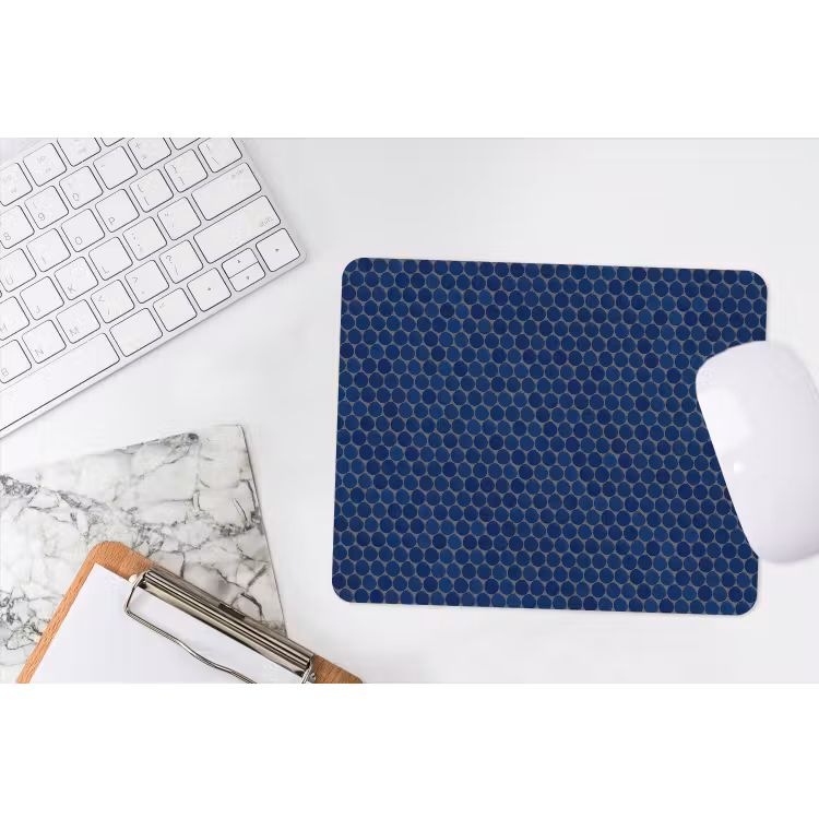 Penny - Mozaïek - Donkerblauw muismat rubber klein 262 -witbureau