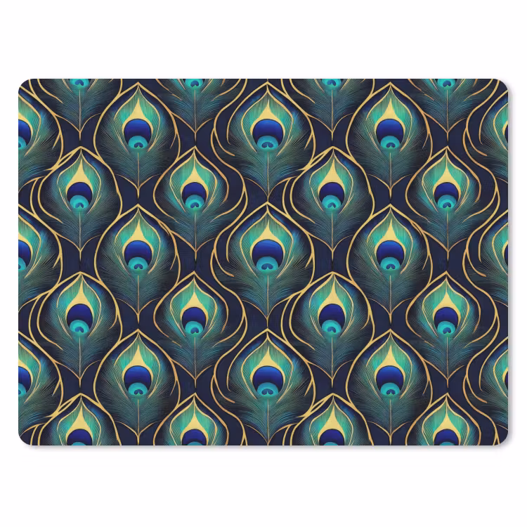 Pauw - Veren - Groen muismat rubber klein 262 -3d