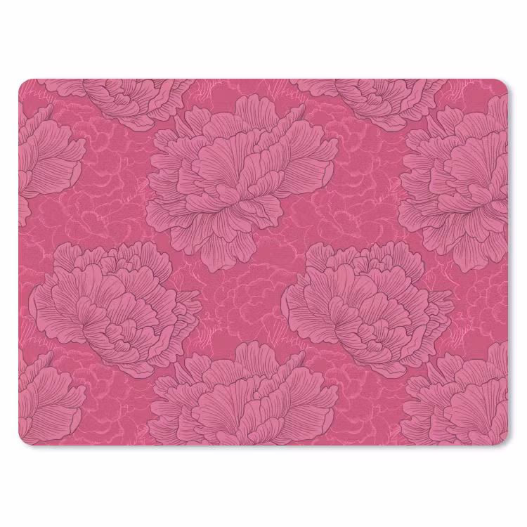 Pioenrozen - Energiek - Roze muismat rubber klein 262 -3d