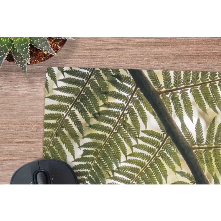 Plant - Blad - Natuur - Groen - Detail muismat rubber klein -closeup