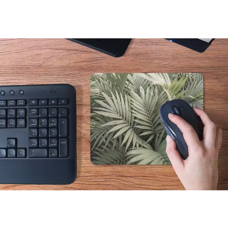 Plant - Palmbladeren - Natuur - Groen muismat rubber klein -toetsenbord