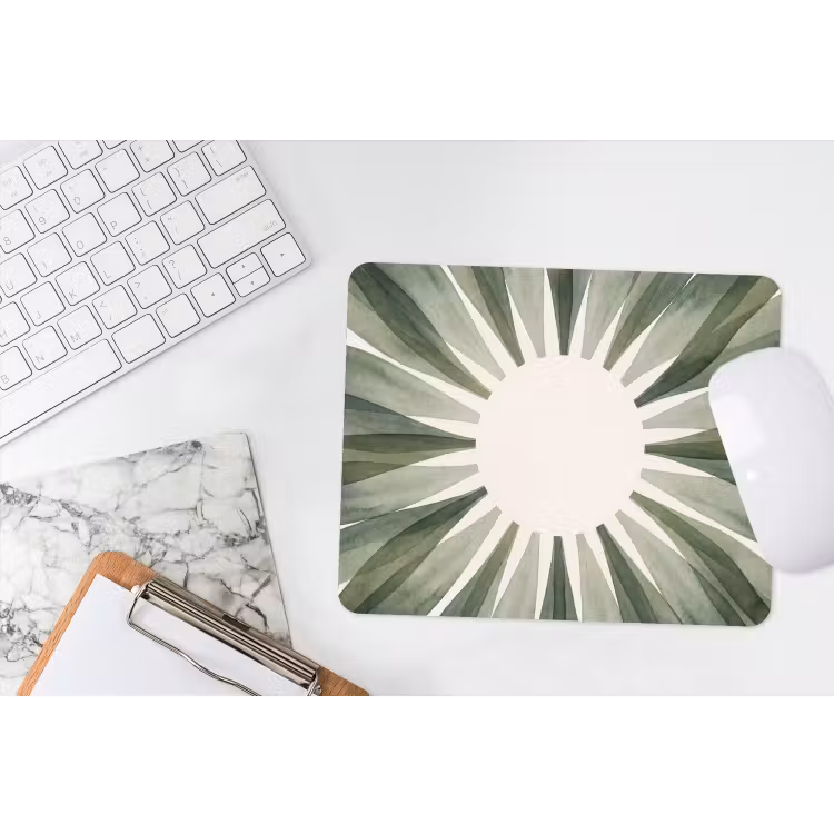 Planten - Abstract - Waterverf - Groen - Natuur muismat rubber klein -witbureau