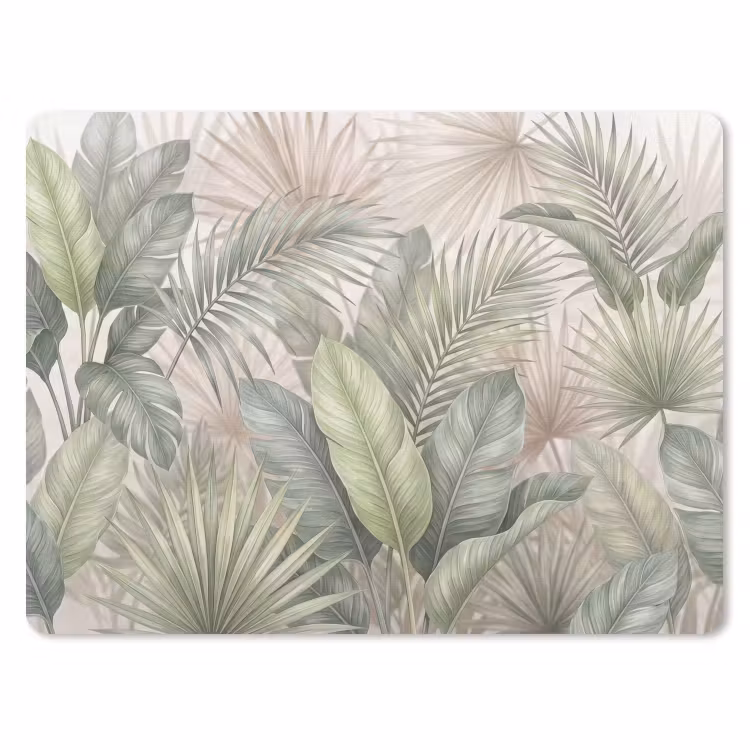 Planten - Tropisch - Bladeren - Groen - Natuur muismat rubber klein -3d