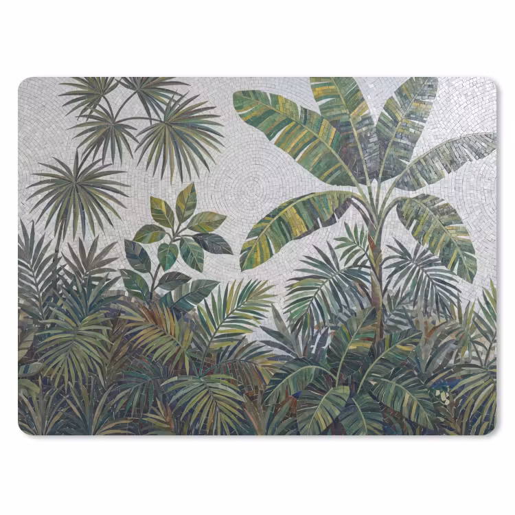 Planten - Tropisch - Mozaïek - Groen - Natuur muismat rubber klein -3d