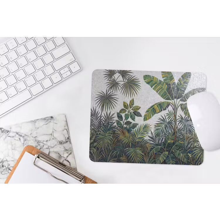 Planten - Tropisch - Mozaïek - Groen - Natuur muismat rubber klein -witbureau