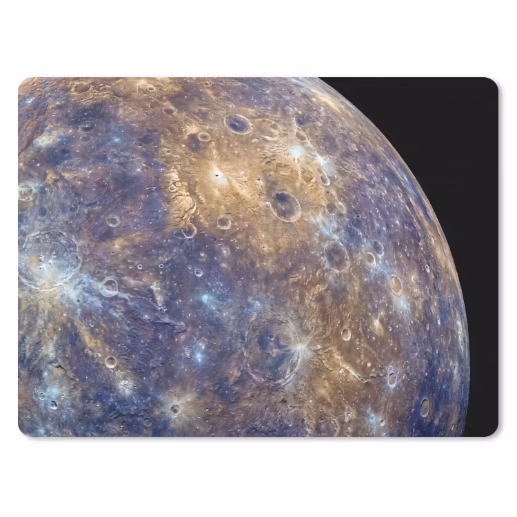 Mauspad - Planet – Krater – Weltraum - Planeet - Kraters - Ruimte muismat rubber klein