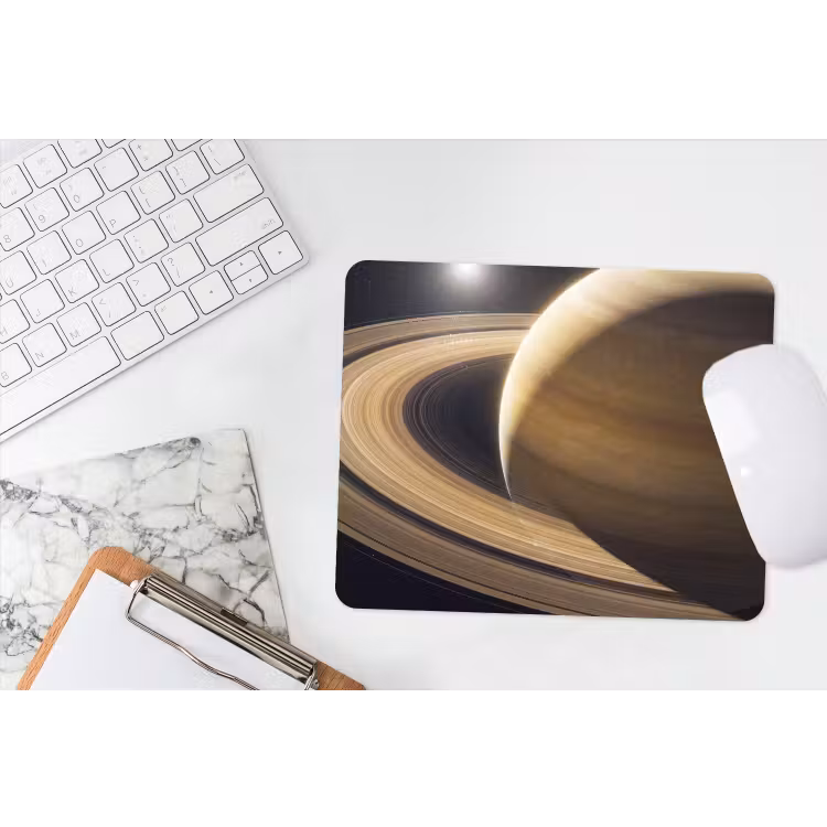Mauspad - Planet – Ringe – Weltraum - Planeet - Ringen - Ruimte muismat rubber klein