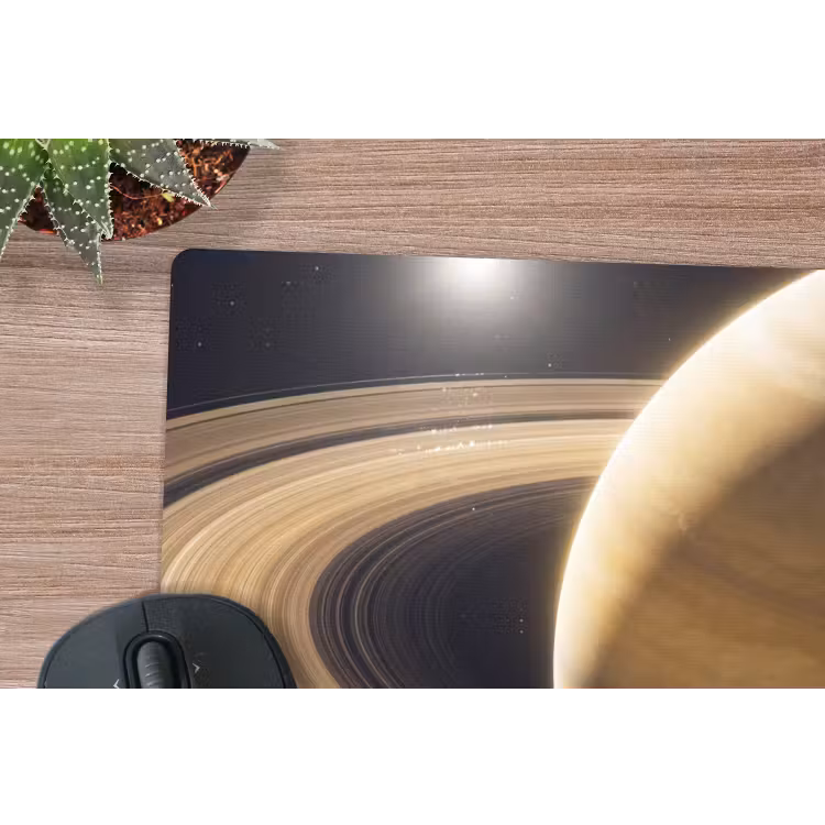 Mauspad - Planet – Ringe – Weltraum - Planeet - Ringen - Ruimte muismat rubber klein