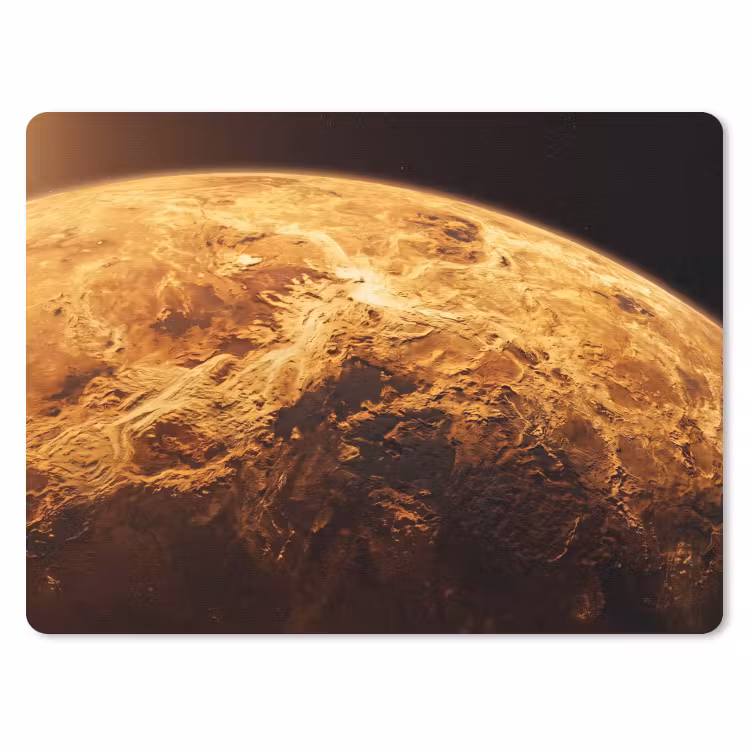 Mauspad - Planet – Weltraum – Orange - Planeet - Ruimte - Oranje muismat rubber klein