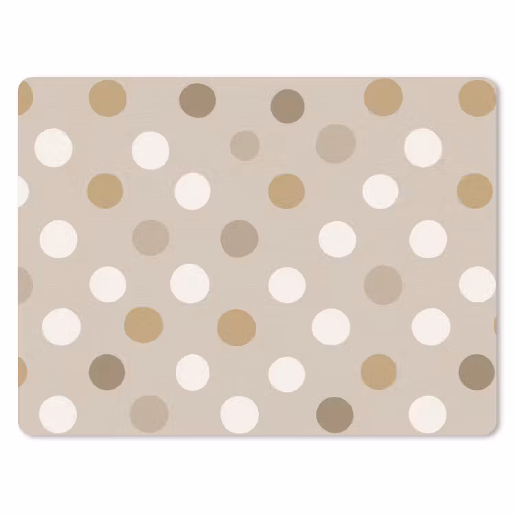 Polka - Dots - Beige muismat rubber klein 262 -3d