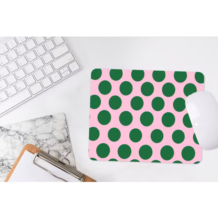 Polkadots - Patroon - Groen muismat rubber klein 262 -witbureau