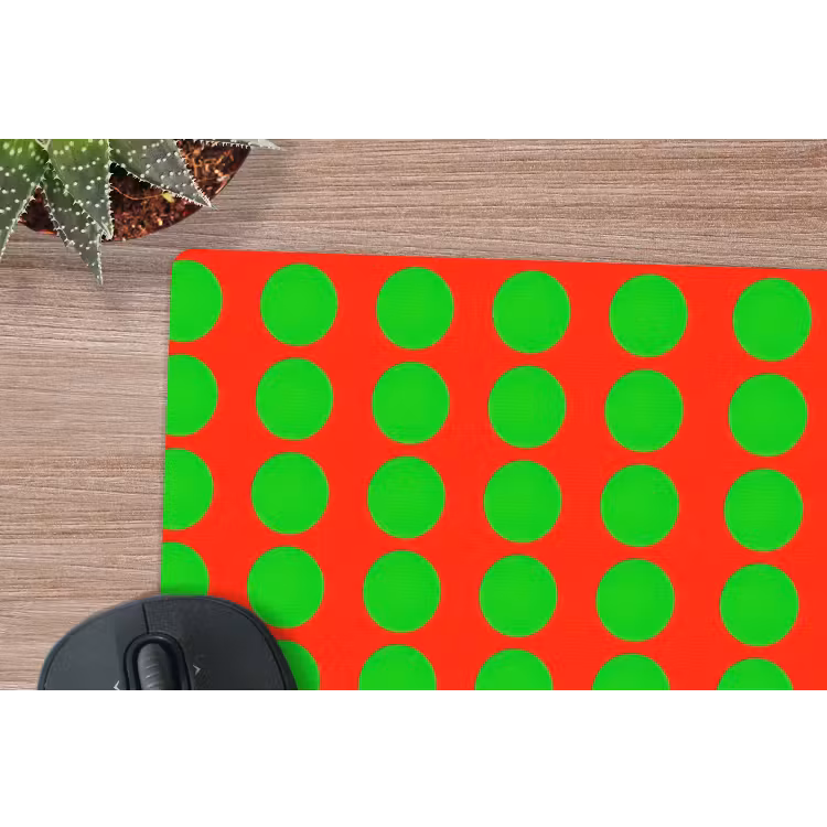 Stippen - Patroon - Groen muismat rubber klein 262 -closeup