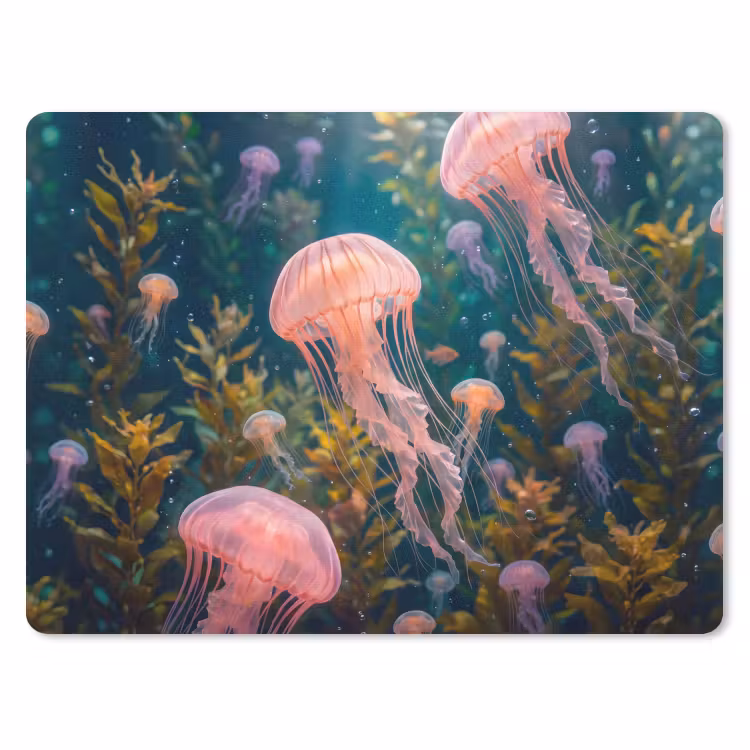 Kwal - Roze - Onderwater - Zeeleven - Dieren muismat rubber klein -3d