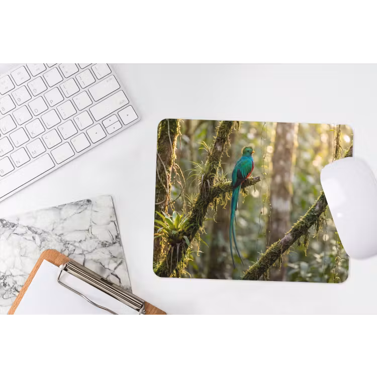 Quetzal - Jungle - Natuur - Groen muismat rubber klein -witbureau