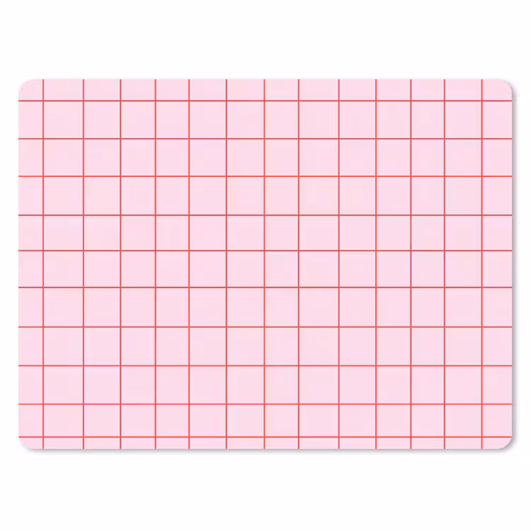 Raster - Patroon - Roze muismat rubber klein 262 -3d