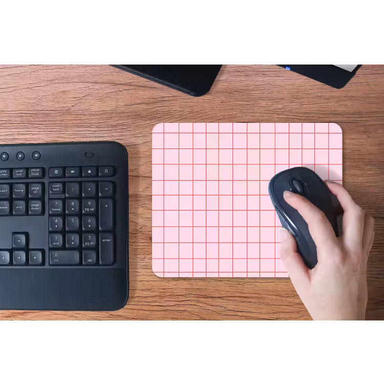 Raster - Patroon - Roze muismat rubber klein 262 -toetsenbord