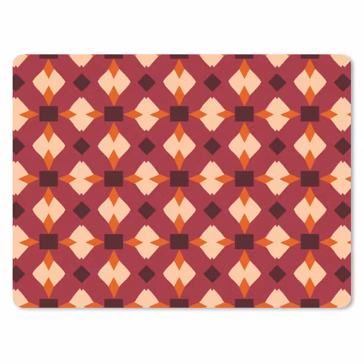 Retro - Patroon - Kleurrijk muismat rubber klein 262 -3d