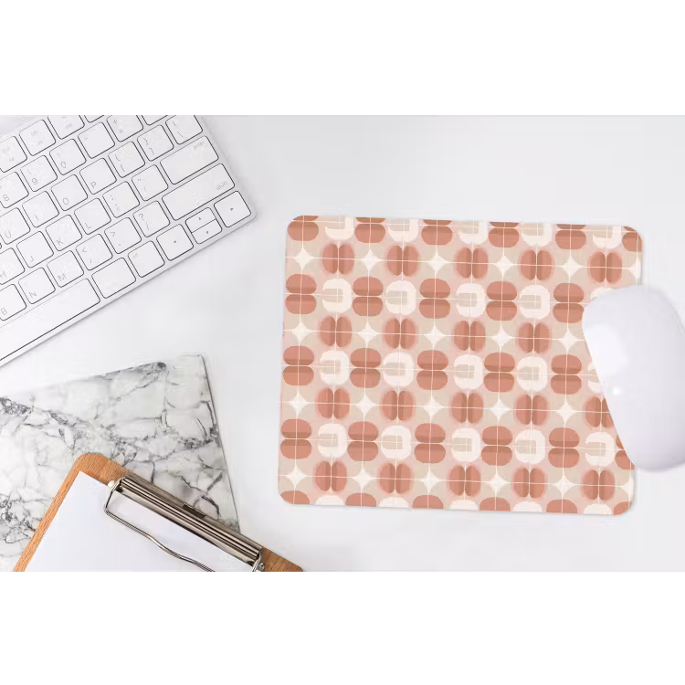 Retro - Klassiek - Roze muismat rubber klein 262 -witbureau