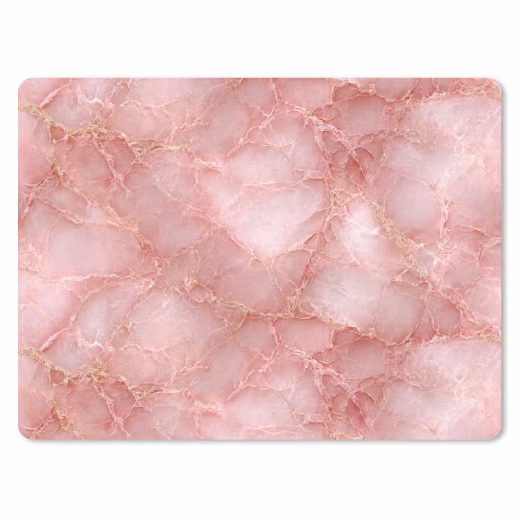 Roze - Kwarts - Goud - Marmer muismat rubber klein 262 -3d