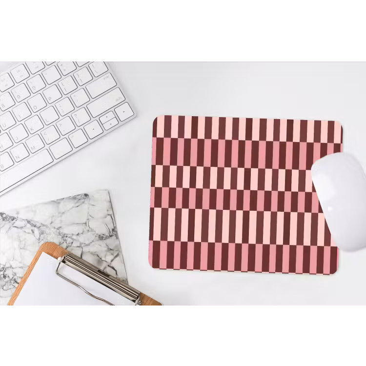 Roze - Rood - Blokjes muismat rubber klein 262 -witbureau