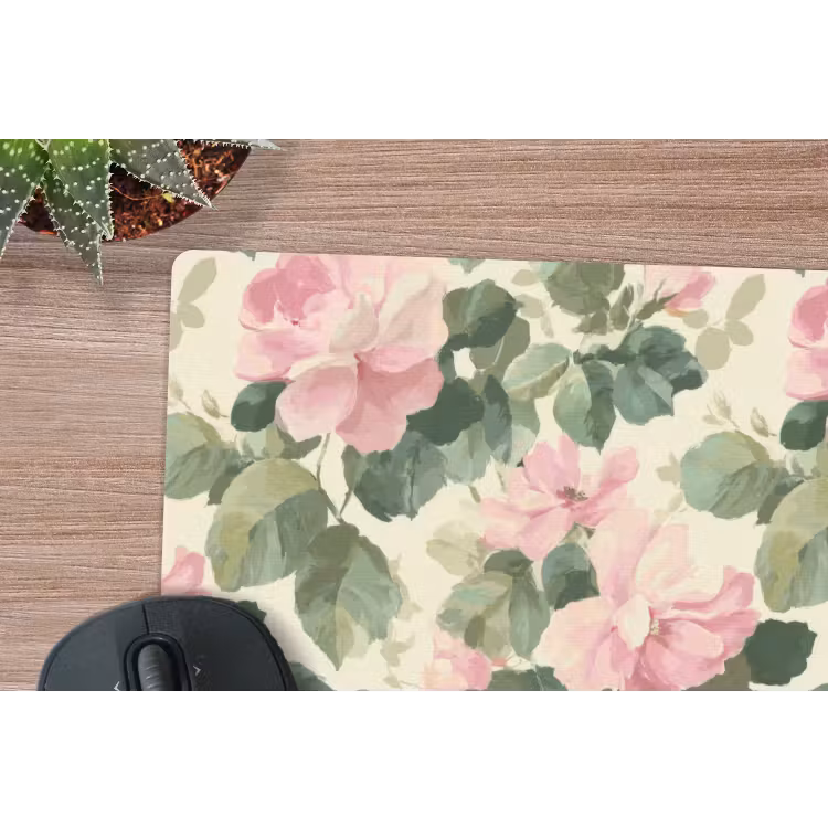 Rozen - Botanisch - Roze muismat rubber klein 262 -closeup
