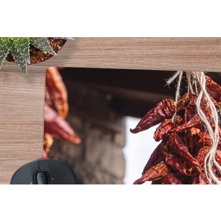 Mauspad - Rote Chilischoten – Essen - Rode pepers - Eten muismat rubber klein