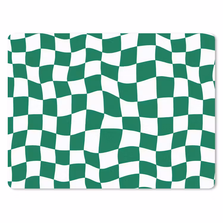 Schaakbord - Golvend - Groen muismat rubber klein 262 -3d