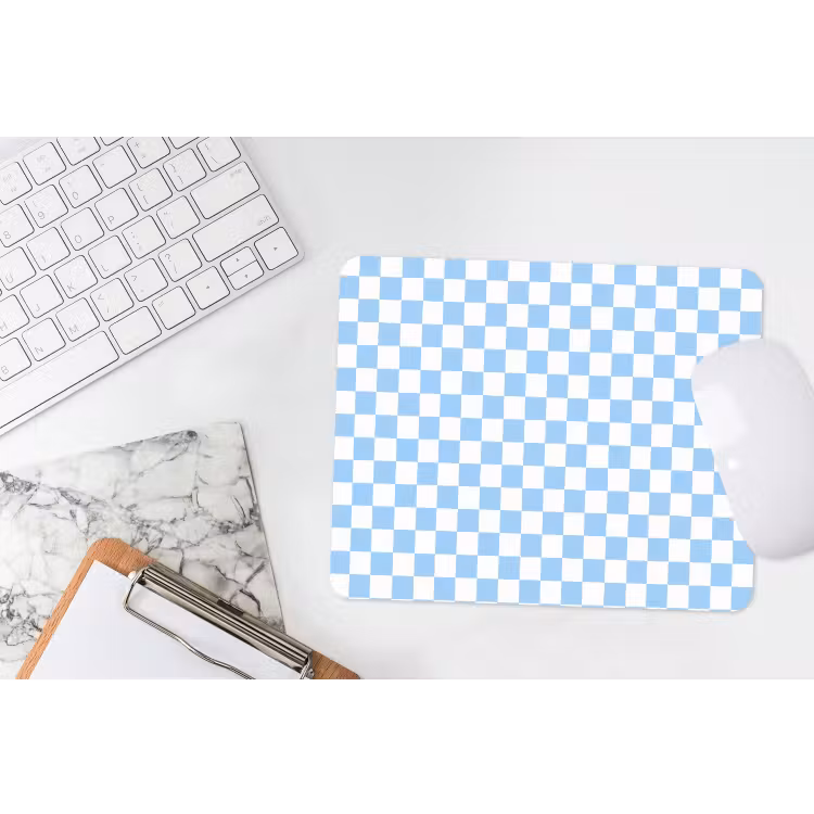 Schaakbord - Klassiek - Blauw muismat rubber klein 262 -witbureau